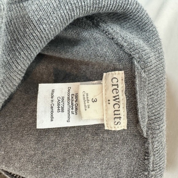 Crewcuts Boy's Shirt 1/4 Zip Pullover Sweater Gray Toddler Cotton J Crew - Picture 5 of 5